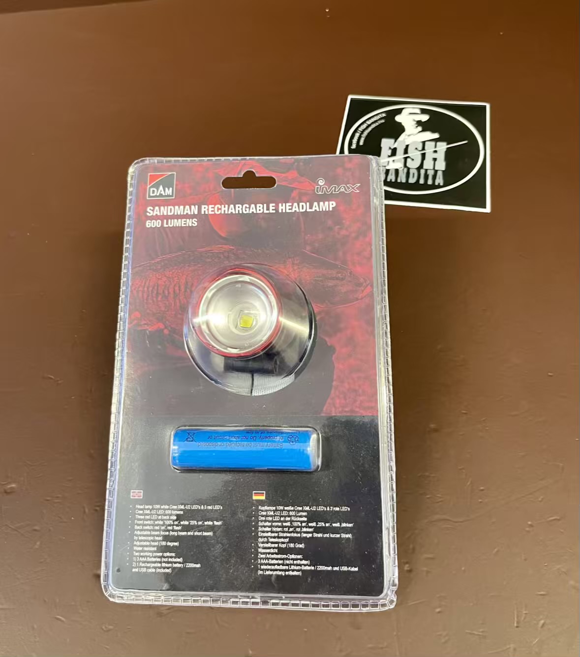Dam IMAX Sandman Headlamp horgász fejlámpa 600 Lumens