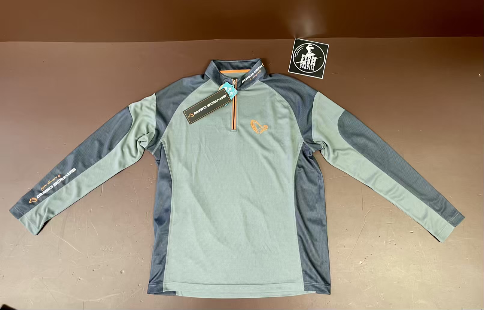 Savage Gear Tourrnament Shirt 1/2 ZIP Sedona Grey hosszú ujjú poló (L)