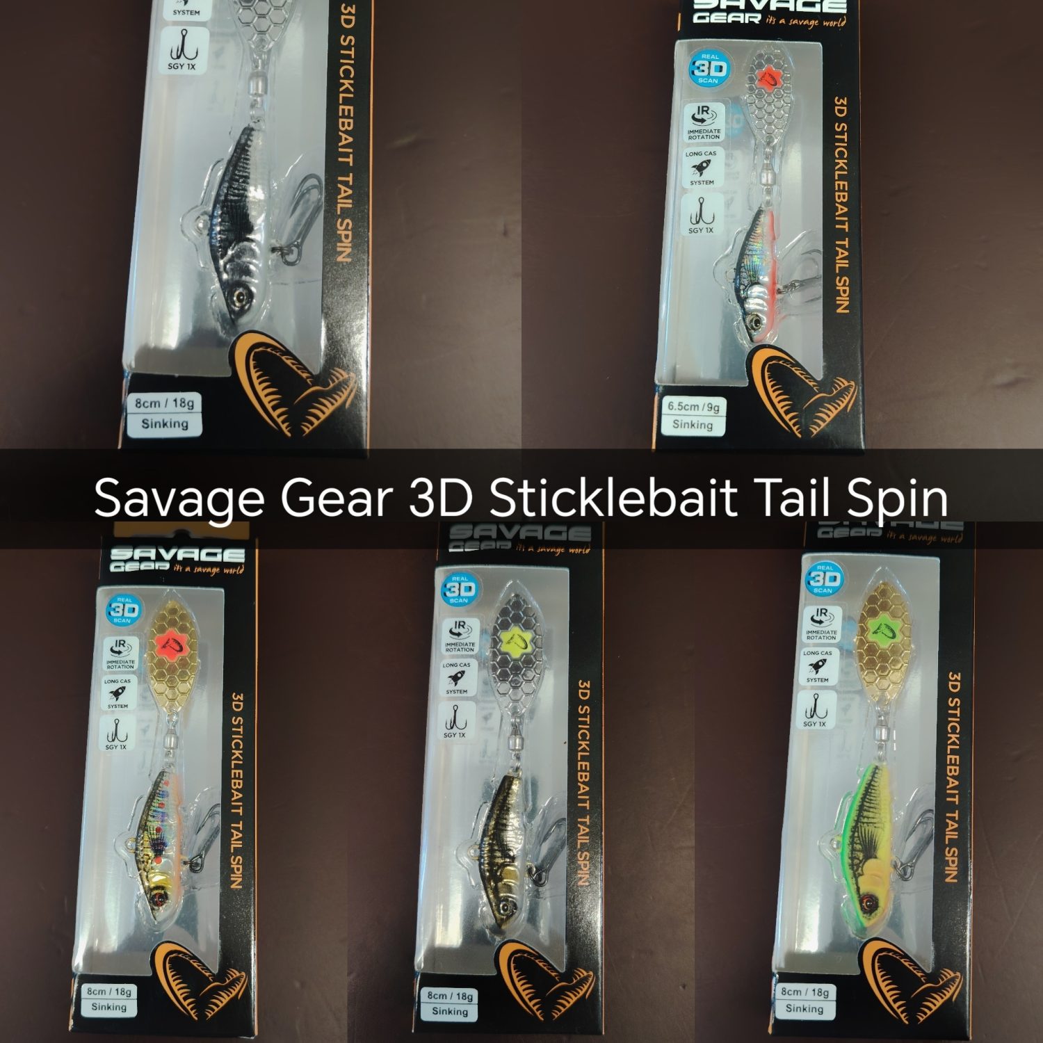 Savage Gear 3D Sticklebait Tail SPIN 6,5cm 9g/ 8cm 18g