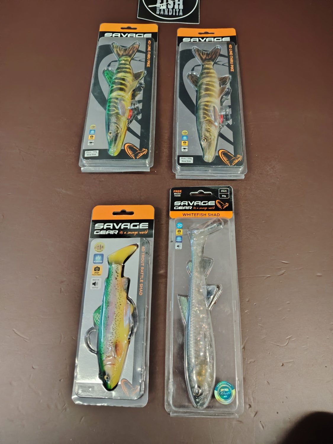 Savage Gear 4D Line Thru Pike 25cm 105g (SS - Slow Sinking)/4D Trout Rattle Shad 17cm 80g (MS - Medium Sinking)/3D Whitefish Shad 23cm 94g műcsalik - Image 2